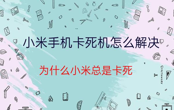 小米手机卡死机怎么解决 为什么小米总是卡死？